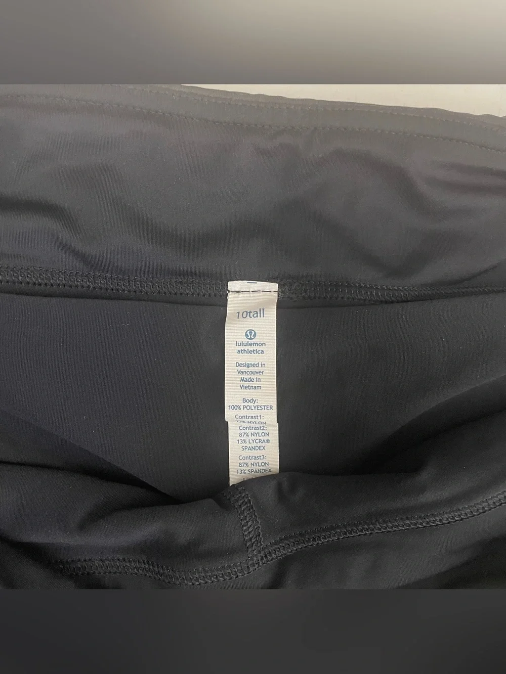 lululemon Run Pace Setter Skirt Skort Granite Black Size 10Tall